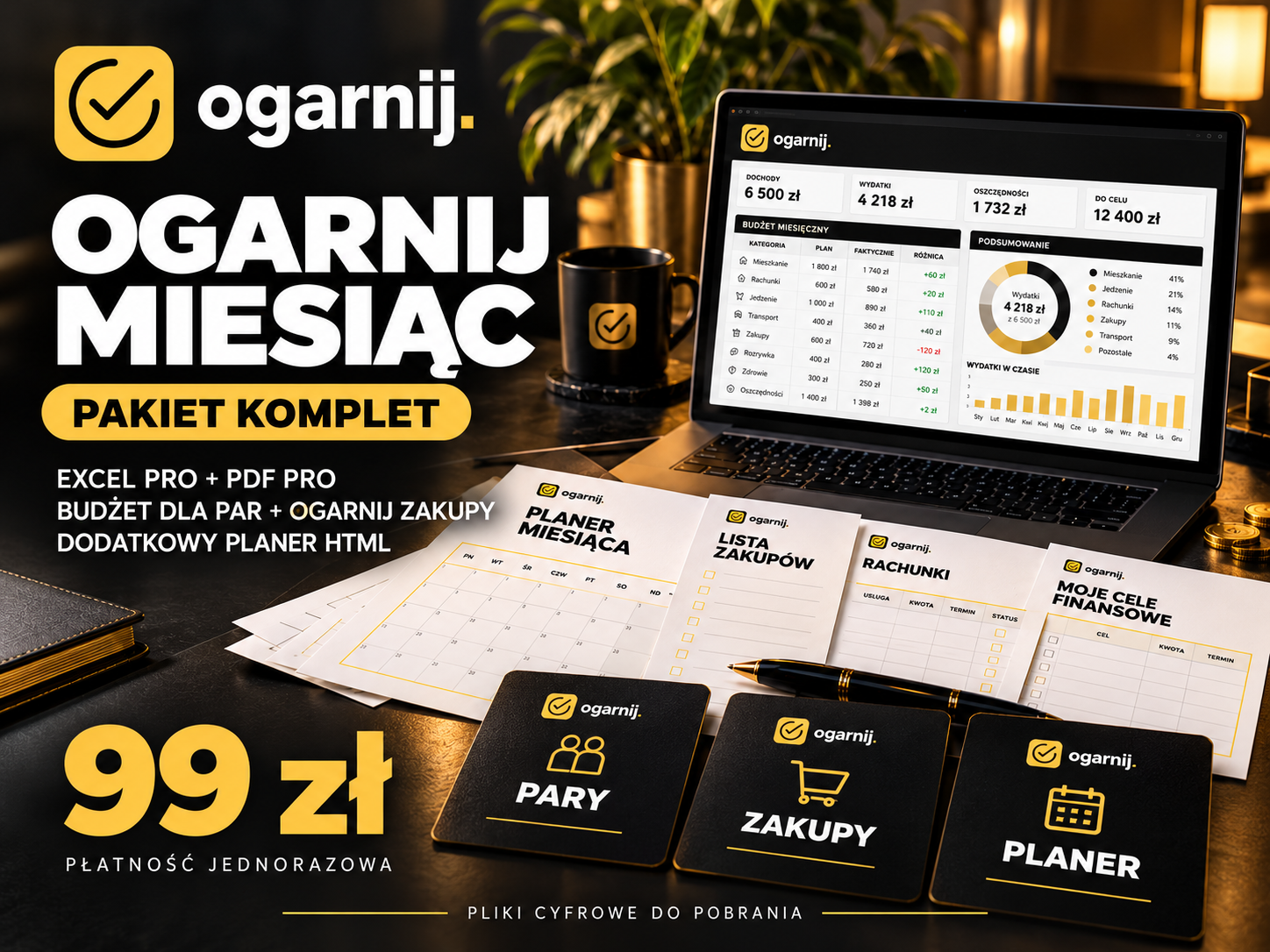 OGARNIJ MIESIĄC — PAKIET KOMPLET — wizualizacja oferty