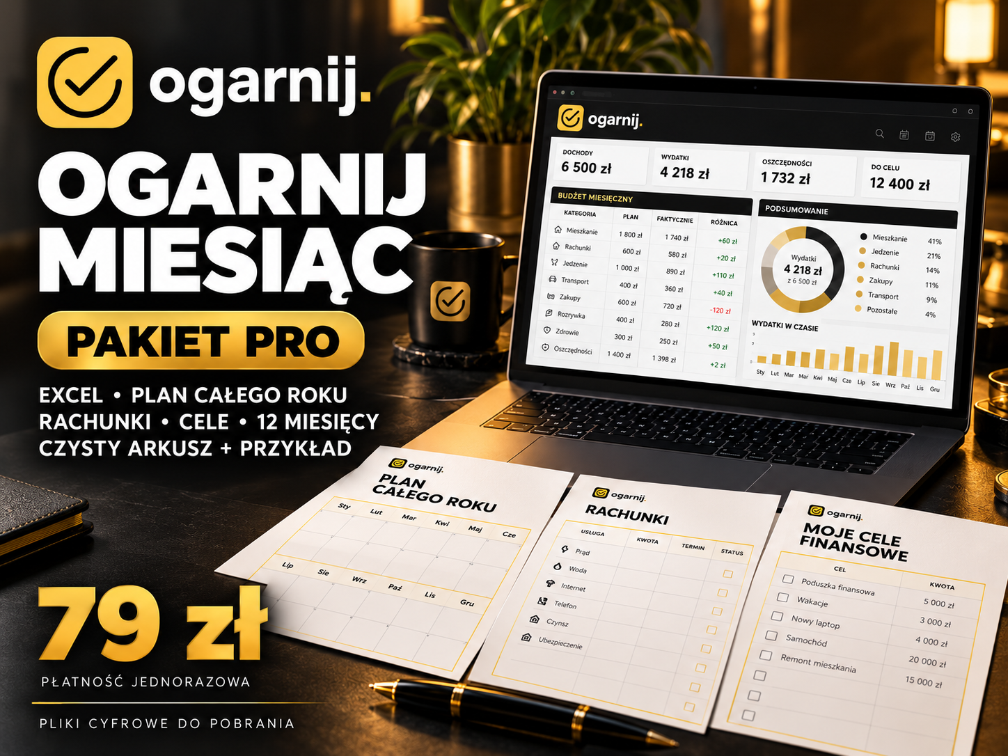 OGARNIJ MIESIĄC — PAKIET PRO — wizualizacja oferty