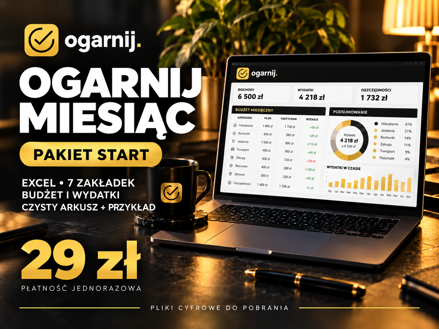 OGARNIJ MIESIĄC — PAKIET START — wizualizacja oferty